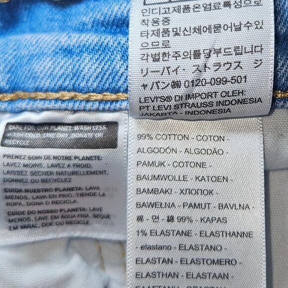 Levi’s 501 Skinny Jeans Women 31x30 Light Wash Button Fly Raw Hem High Rise Jean - Picture 7 of 12